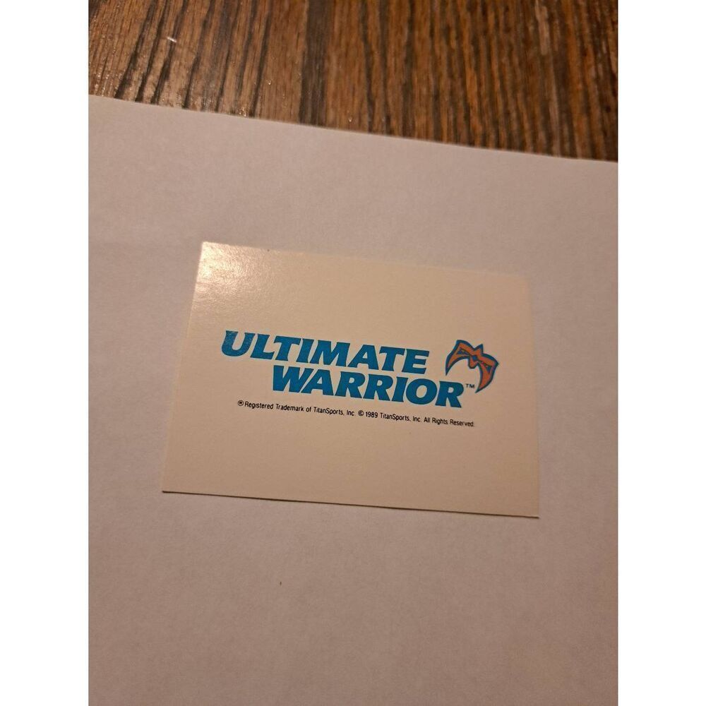 Vintage 1990 WWF Ultimate Warrior Trading Card #139 Classic Games Titan Sports